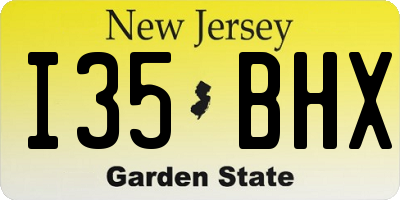 NJ license plate I35BHX