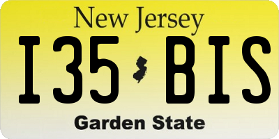 NJ license plate I35BIS