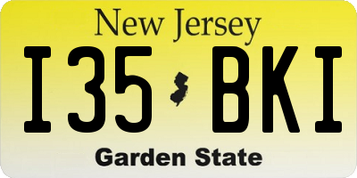 NJ license plate I35BKI