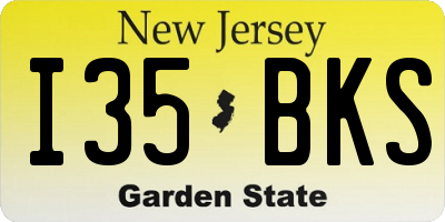 NJ license plate I35BKS