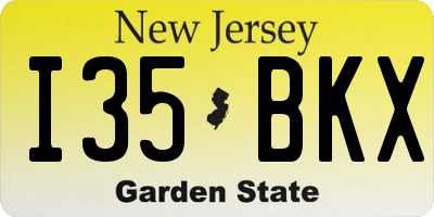 NJ license plate I35BKX