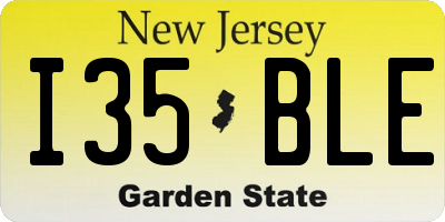 NJ license plate I35BLE