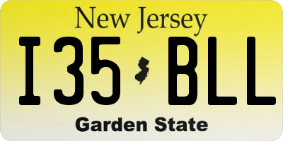NJ license plate I35BLL