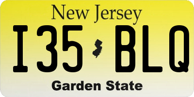 NJ license plate I35BLQ