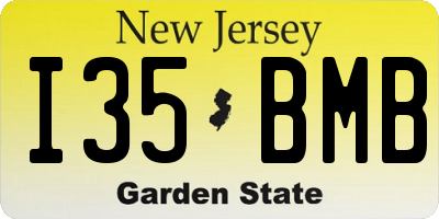 NJ license plate I35BMB