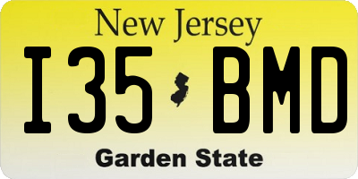 NJ license plate I35BMD