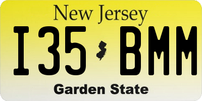 NJ license plate I35BMM