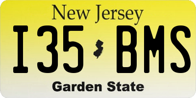 NJ license plate I35BMS