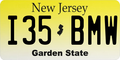 NJ license plate I35BMW