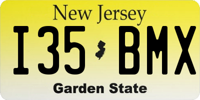 NJ license plate I35BMX