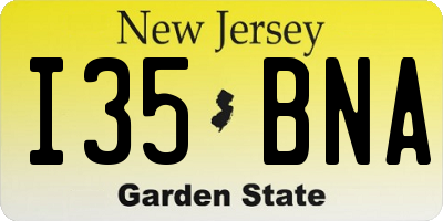 NJ license plate I35BNA