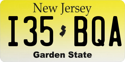 NJ license plate I35BQA