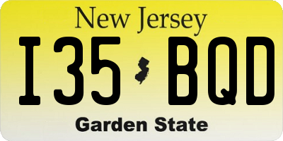 NJ license plate I35BQD