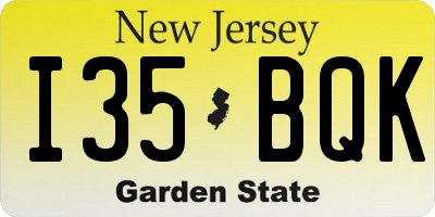 NJ license plate I35BQK