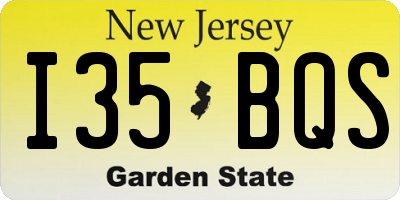 NJ license plate I35BQS