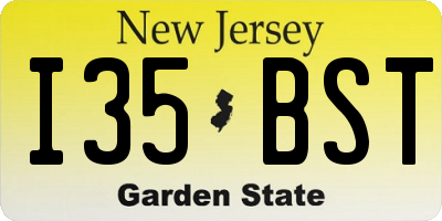NJ license plate I35BST
