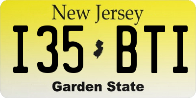 NJ license plate I35BTI