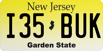 NJ license plate I35BUK