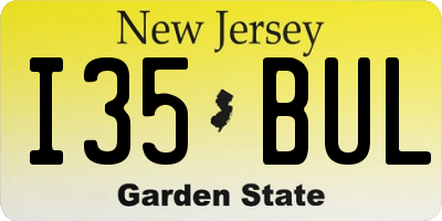 NJ license plate I35BUL