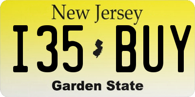 NJ license plate I35BUY