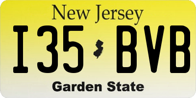NJ license plate I35BVB