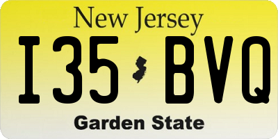 NJ license plate I35BVQ