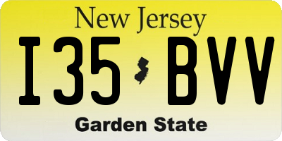 NJ license plate I35BVV