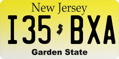 NJ license plate I35BXA