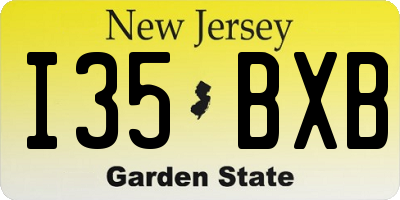 NJ license plate I35BXB