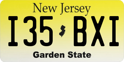 NJ license plate I35BXI