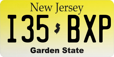 NJ license plate I35BXP