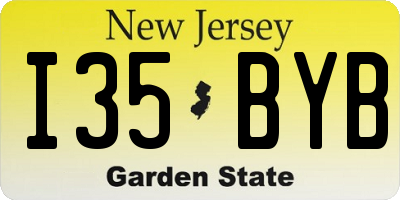 NJ license plate I35BYB