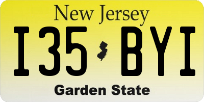 NJ license plate I35BYI
