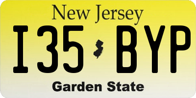 NJ license plate I35BYP