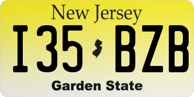 NJ license plate I35BZB
