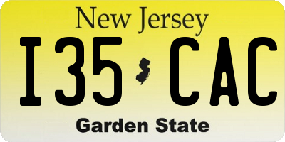 NJ license plate I35CAC