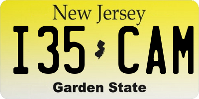 NJ license plate I35CAM