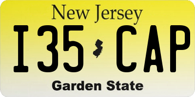 NJ license plate I35CAP