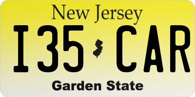 NJ license plate I35CAR