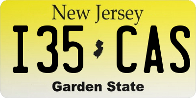 NJ license plate I35CAS
