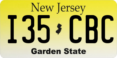 NJ license plate I35CBC