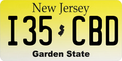 NJ license plate I35CBD
