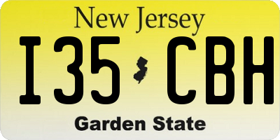 NJ license plate I35CBH