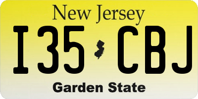 NJ license plate I35CBJ