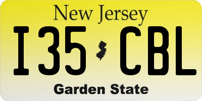 NJ license plate I35CBL