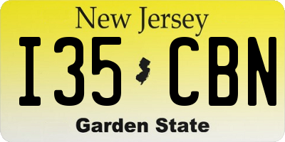 NJ license plate I35CBN