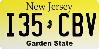 NJ license plate I35CBV