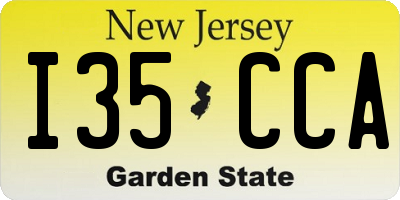 NJ license plate I35CCA