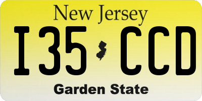 NJ license plate I35CCD
