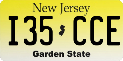 NJ license plate I35CCE